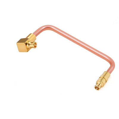 GPPO (mini-SMP) Female to GPPO (mini-SMP) Right Angle Female Cable Assembly | .086" Semi-Rigid GUT-085 (Copper) Coax Cable  | DC - 40GHz