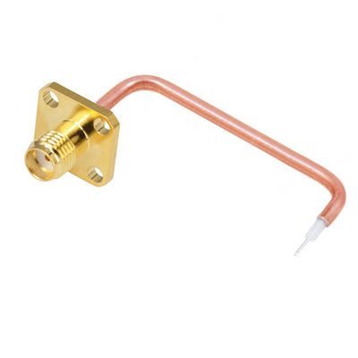 SMA 4-Hole Flange Female Connector to Trimmed Lead, 12.7mm Hole Spacing,Using .86 Semi-rigid Cable, DC to 18GHz