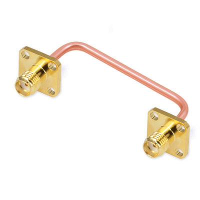 SMA 4 Hole Flange Female to SMA 4 Hole Flange Female Cable Assembly | .086" Semi-Rigid GUT-085 (Copper) Coax Cable  | DC - 18GHz