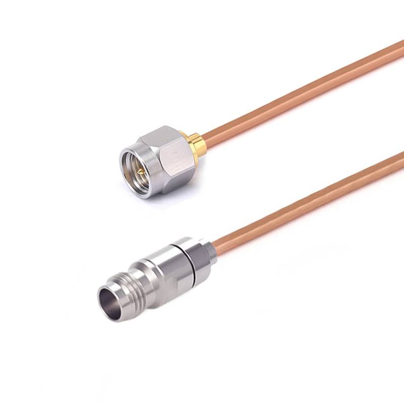 SMA Male to 2.4mm Female Cable Assembly | .086" Semi-Rigid GUT-085 (Copper) Coax Cable  | DC - 18GHz