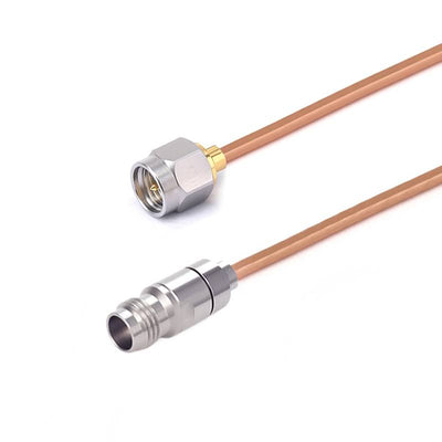 SMA Male to 2.4mm Female Cable Assembly | .086" Semi-Rigid GUT-085 (Copper) Coax Cable  | DC - 18GHz