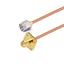 SMA Male to SMA 4 Hole Flange Female Cable Assembly | .086" Semi-Rigid GUT-085 (Copper) Coax Cable  | DC - 18GHz