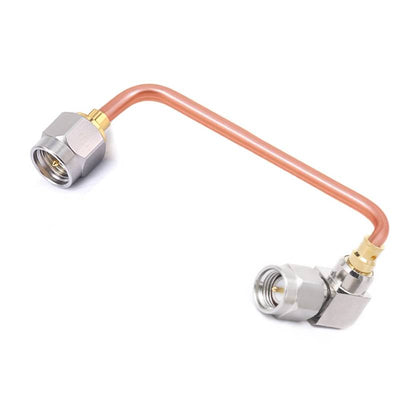 SMA Male to SMA Right Angle Male Cable Assembly | .086" Semi-Rigid GUT-085 (Copper) Coax Cable  | DC - 18GHz