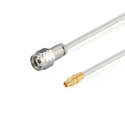 1.85mm Male to GPPO(Mini-SMP) Female Cable Assembly | 086" Semi-Flexible Coax Cable without FEP Jacket | DC - 65GHz