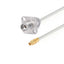 2.4mm 4 Hole Flange Female to GPPO(Mini-SMP) Female Cable Assembly | .086" Semi-Flexible Coax Cable Without FEP Jacket | DC - 50GHz