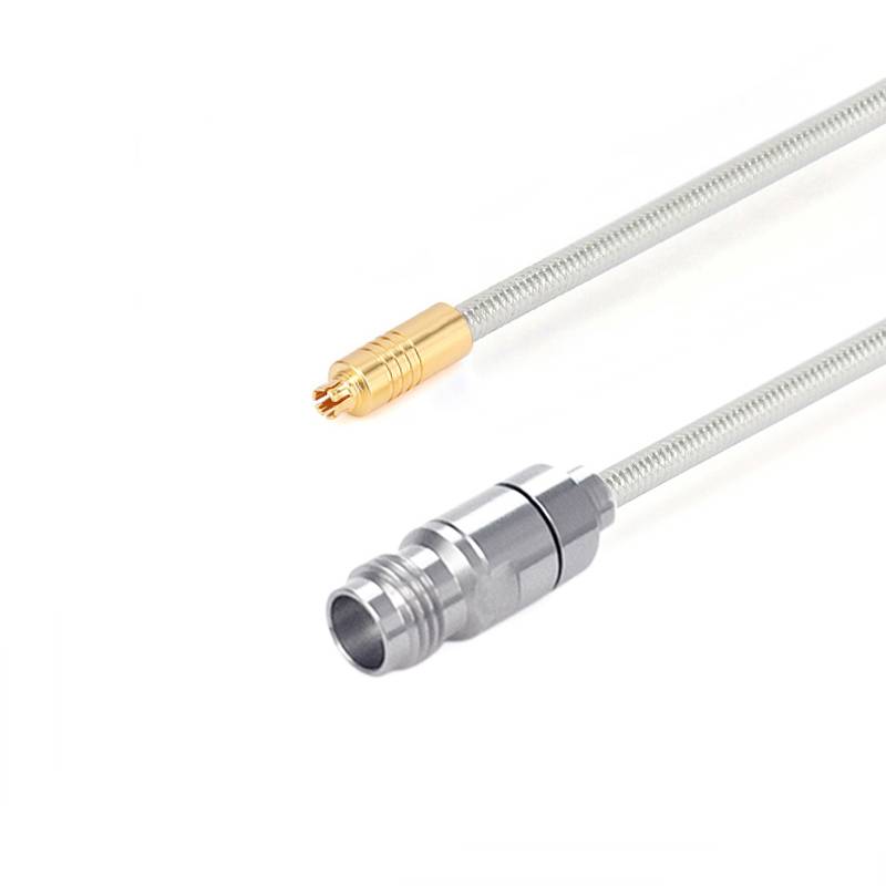 2.4mm Female to G3PO(SMPS) Female Cable Assembly | .086" Semi-Flexible Coax Cable Without FEP Jacket | DC - 50GHz