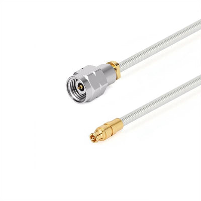 2.4mm Male to GPPO(Mini-SMP) Female Cable Assembly | .086" Semi-Flexible Coax Cable Without FEP Jacket | DC - 50GHz