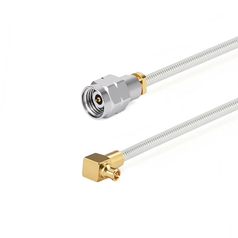 2.4mm Male to GPPO(mini-SMP) Right Angle Cable Assembly | .086" Semi-Flexible Coax Cable Without FEP Jacket | DC - 40GHz