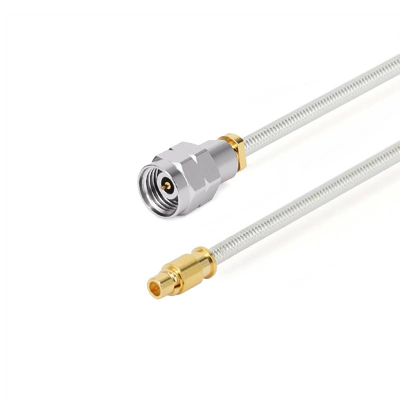 2.4mm Male to MMPX Male Cable Assembly | .086" Semi-Flexible Coax Cable Without FEP Jacket | DC - 50GHz