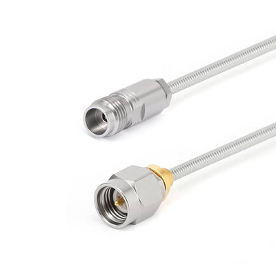 2.92mm Male to 1.85mm Female Cable Assembly | .086" Semi-Flexible Coax Cable Without FEP Jacket | DC - 40GHz