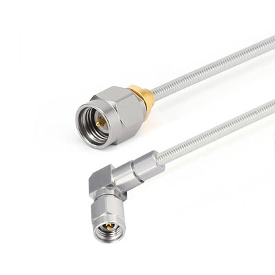 2.92mm Male to 2.92mm Right Angle Male Cable Assembly | .086" Semi-Flexible Coax Cable Without FEP Jacket | DC - 40GHz