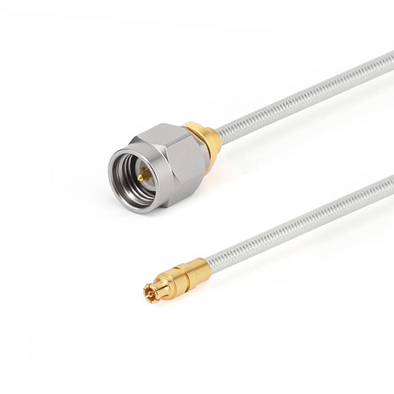2.92mm Male to GPPO(Mini-SMP) Female Cable Assembly | .086" Semi-Flexible Coax Cable Without FEP Jacket | DC - 40GHz