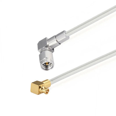 2.92mm Right Angle Male to GPPO(Mini-SMP) Right Angle Female Cable Assembly | .086" Semi-Flexible Coax Cable Without FEP Jacket | DC - 40GHz