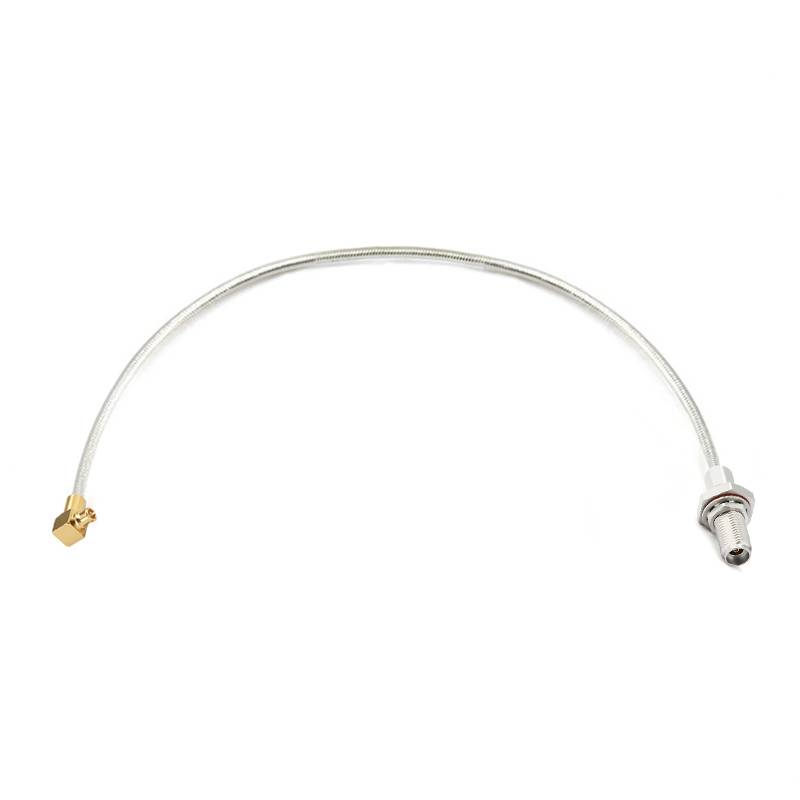 2.92mm Bulkhead Female to GPPO(Mini-SMP) Right Angle Female Cable Assembly | .086" Semi-Flexible Coax Cable Without FEP Jacket | DC - 40GHz