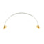 GPO(SMP) 2 Hole Flange Male to GPO(SMP) 2 Hole Flange Male Cable Assembly | .086" Semi-Flexible Coax Cable Without FEP Jacket | DC - 18GHz