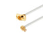 GPO(SMP) 2 Hole Flange Male to GPO(SMP) Right Angle Female Cable Assembly | .086" Semi-Flexible Coax Cable Without FEP Jacket | DC - 18GHz