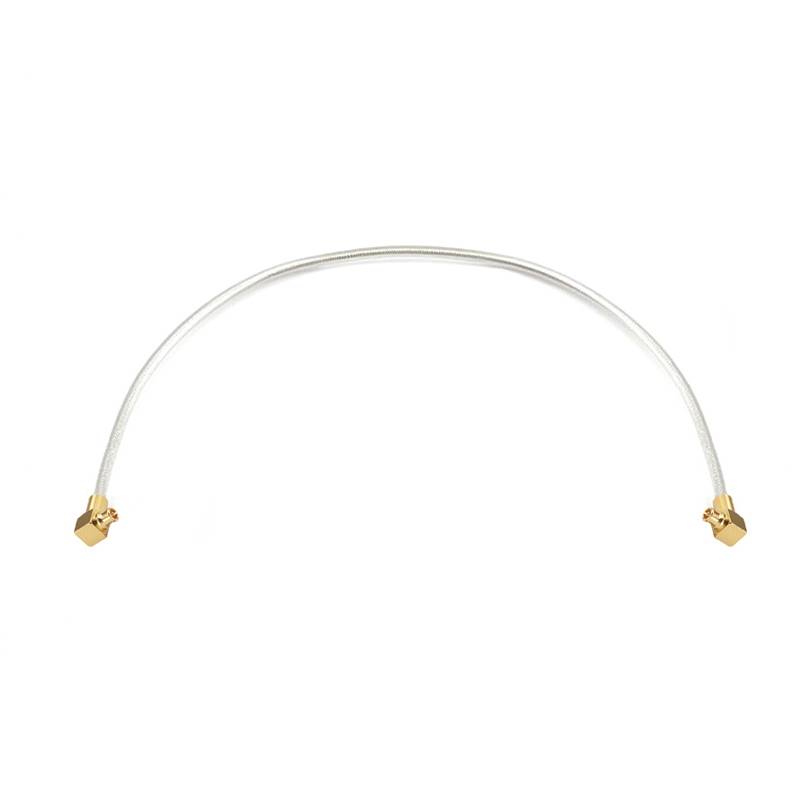 GPPO(Mini-SMP) Right Angle Female to GPPO(Mini-SMP) Right Angle Female Cable Assembly | .086" Semi-Flexible Coax Cable Without FEP Jacket | DC - 40GHz