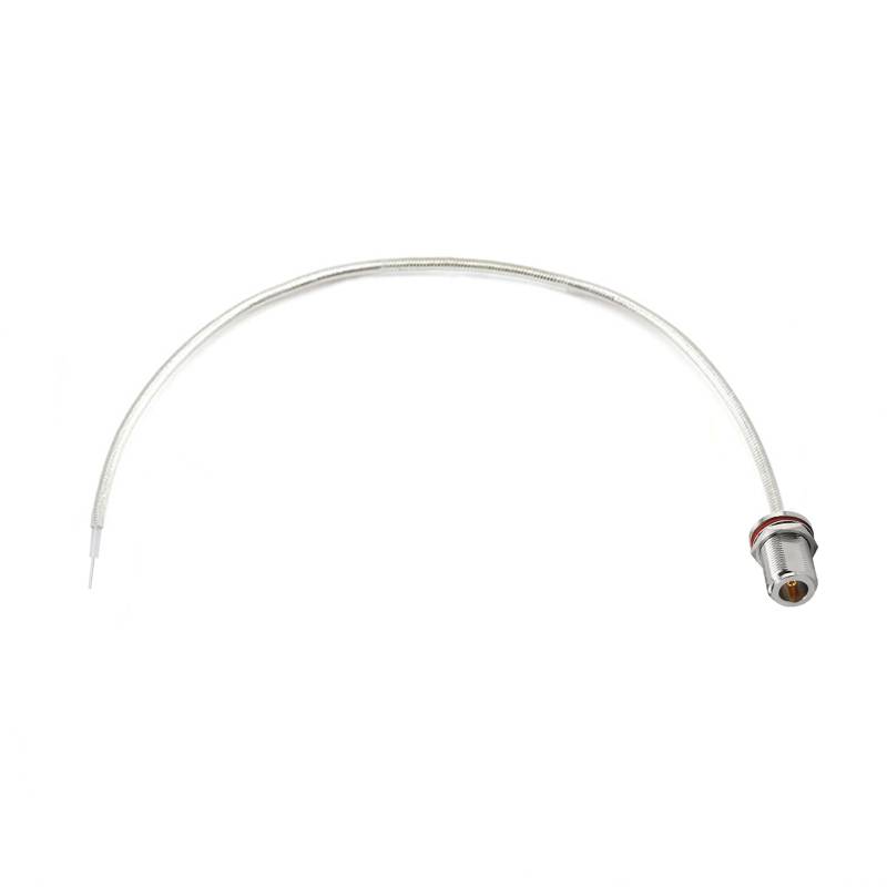 N Bulkhead Female to Trimmed Lead Cable Assembly | .086” Semi-Flexible Coax Cable | DC - 6GHz