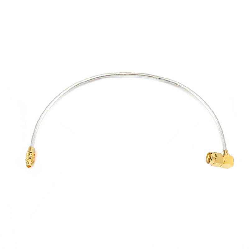 SMA Right Angle Male to MMCX Male Cable Assembly | .086" Semi-Flexible Coax Cable Without FEP Jacket | DC - 6GHz