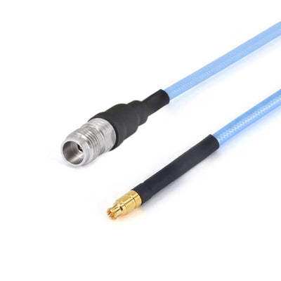 1.85mm Female to GPPO(Mini-SMP) Female Cable Assembly | 086" Semi-Flexible Coax Cable with FEP Jacket | DC - 65GHz