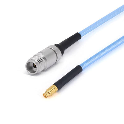 2.4mm Female to GPPO (Mini-SMP) Female Cable Using .086" Semi-flexible Coax with FEP Jacket, DC - 50GHz