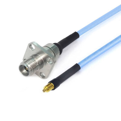 2.92mm Female with 4 Hole Flange to G3PO (SMPS) Female Cable Using .086" Semi-flexible Coax with FEP Jacket, DC - 40GHz