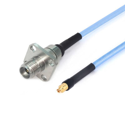 2.92mm 4 Hole Flange Female to G3PO(SMPS) Female Cable Assembly | 086" Semi-Flexible Coax Cable with FEP Jacket | DC - 40GHz
