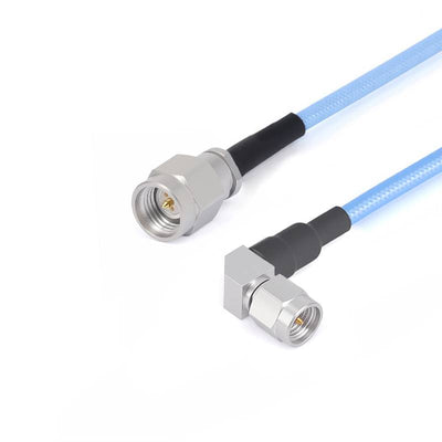 2.92mm Male to 2.92mm Right Angle Male Cable Assembly | .086" Semi-Flexible Coax Cable With FEP Jacket | DC - 40GHz