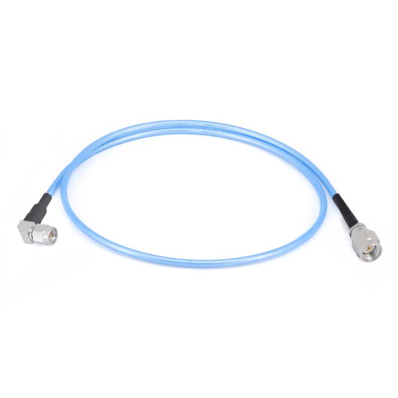 2.92mm Male to 2.92mm Right Angle Male Cable Assembly | .086" Semi-Flexible Coax Cable With FEP Jacket | DC - 40GHz