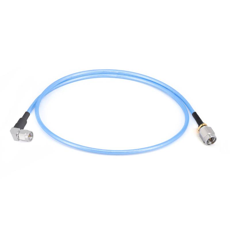 2.92mm Male to 2.92mm Right Angle Male Cable Assembly | .086" Semi-Flexible Coax Cable With FEP Jacket | DC - 40GHz