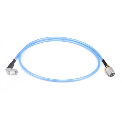 2.92mm Male to 2.92mm Right Angle Male Cable Assembly | .086" Semi-Flexible Coax Cable With FEP Jacket | DC - 40GHz