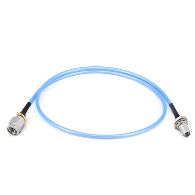 2.92mm Male to 2.92mm Bulkhead Female Cable Assembly | .086" Semi-Flexible Coax Cable With FEP Jacket | DC - 40GHz