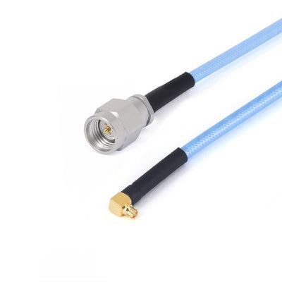 2.92mm Male to GPPO(Mini-SMP) Right Angle Female Cable Assembly | 086" Semi-Flexible Coax Cable with FEP Jacket | DC - 40GHz
