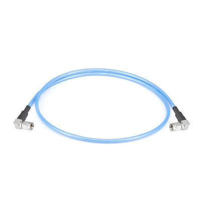 2.92mm Right Angle Male to 2.92mm Right Angle Male Cable Assembly | 086" Semi-Flexible Coax Cable with FEP Jacket | DC - 40GHz