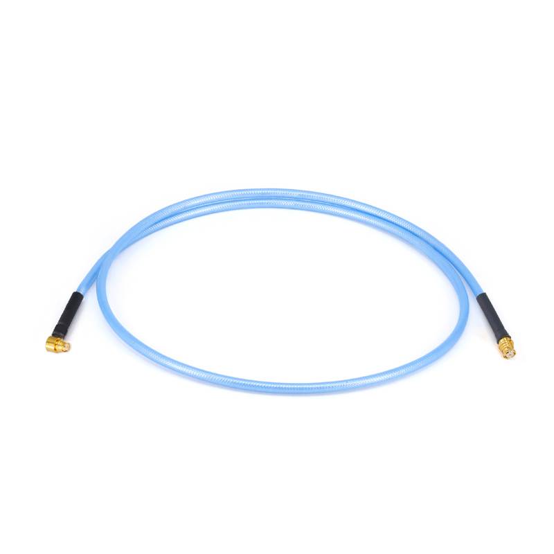 GPO(SMP) Femalee to GPO(SMP) Right Angle Female Cable Assembly | .086" Semi-Flexible Coax Cable With FEP Jacket | DC - 18GHz