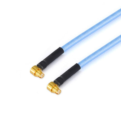 GPO (SMP) Female Right Angle to GPO (SMP) Female Right Angle Cable Using .086" Semi-flexible Coax with FEP Jacket, DC - 18GHz