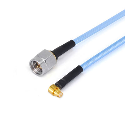 SMA Male to GPO (SMP) Female Right Angle Cable Using .086" Semi-flexible Coax with FEP Jacket, DC - 26.5GHz