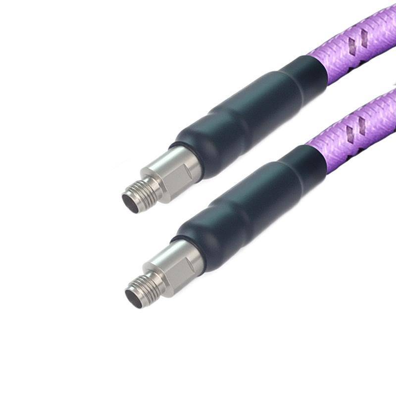 2.92mm Female to 2.92mm Female Cable Assembly with Armor | 142A Series Low Loss Phase Stable Flexible Coax Cable | DC-40GHz | 2.2dB/m@40GHz |