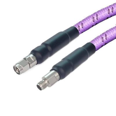 2.92mm Male to 2.92mm Female Cable Assembly with Armor | 142A Series Low Loss Phase Stable Flexible Coax Cable | DC-40GHz | 2.2dB/m@40GHz |