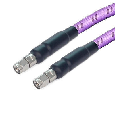 2.92mm Male to 2.92mm Male Cable Assembly with Armor | 142A Series Low Loss Phase Stable Flexible Coax Cable | DC-40GHz | 2.2dB/m@40GHz |