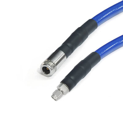 N Female to SMA Male Cable Assembly | 311A Series Low-Loss Phase-Stable Microwave Coaxial Cable With Type 1 Armor | OD 15mm | DC - 18GHz