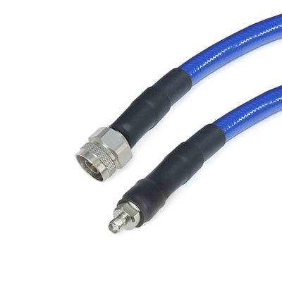 N Male to SMA Female Cable Assembly | 311A Series Low-Loss Phase-Stable Microwave Coaxial Cable With Type 1 Armor | OD 15mm | DC - 18GHz