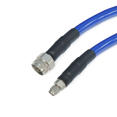 N Male to SMA Male Cable Assembly | 311A Series Low-Loss Phase-Stable Microwave Coaxial Cable With Type 1 Armor | OD 15mm | DC - 18GHz