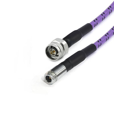 N Male to N Female Cable Assembly | 205A Low Loss Phase Stable Flexible Coax Cable With FEP Jacket | With Armor | DC - 18GHz