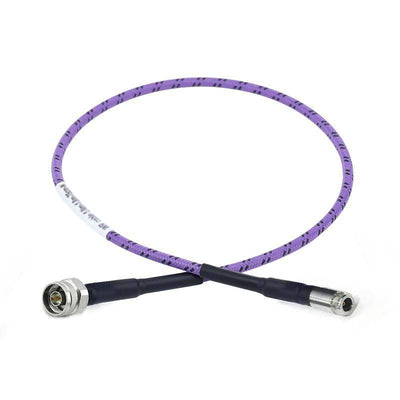 N Male to N Female Cable Assembly | 205A Low Loss Phase Stable Flexible Coax Cable With FEP Jacket | With Armor | DC - 18GHz