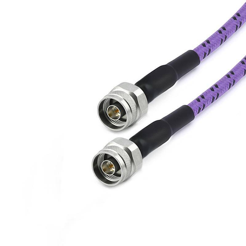 N Male to N Male Cable Assembly | 205A Low Loss Phase Stable Flexible Coax Cable With FEP Jacket | With Armor | DC - 18GHz