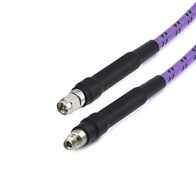 SMA Male to SMA Female Cable Assembly | 205A Low Loss Phase Stable Flexible Coax Cable With FEP Jacket | With Armor | DC - 18GHz