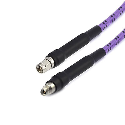 SMA Male to SMA Female Cable Assembly | 205A Low Loss Phase Stable Flexible Coax Cable With FEP Jacket | With Armor | DC - 18GHz
