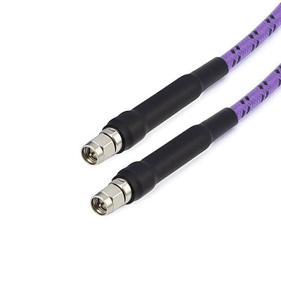 SMA Male to SMA Male Cable Assembly | 205A Low Loss Phase Stable Flexible Coax Cable With FEP Jacket | With Armor | DC - 18GHz