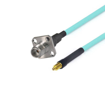 1.85mm Female with 4 Hole Flange to G3PO (SMPS) Female Cable Using RG-405SS Flexible Coax, DC - 67GHz